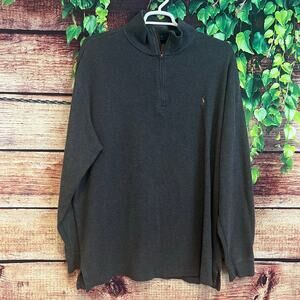 Polo Ralph Lauren Estate Rib Quarter Zip Mens 2XLT XXLT TALL Flesh Pony Sweater